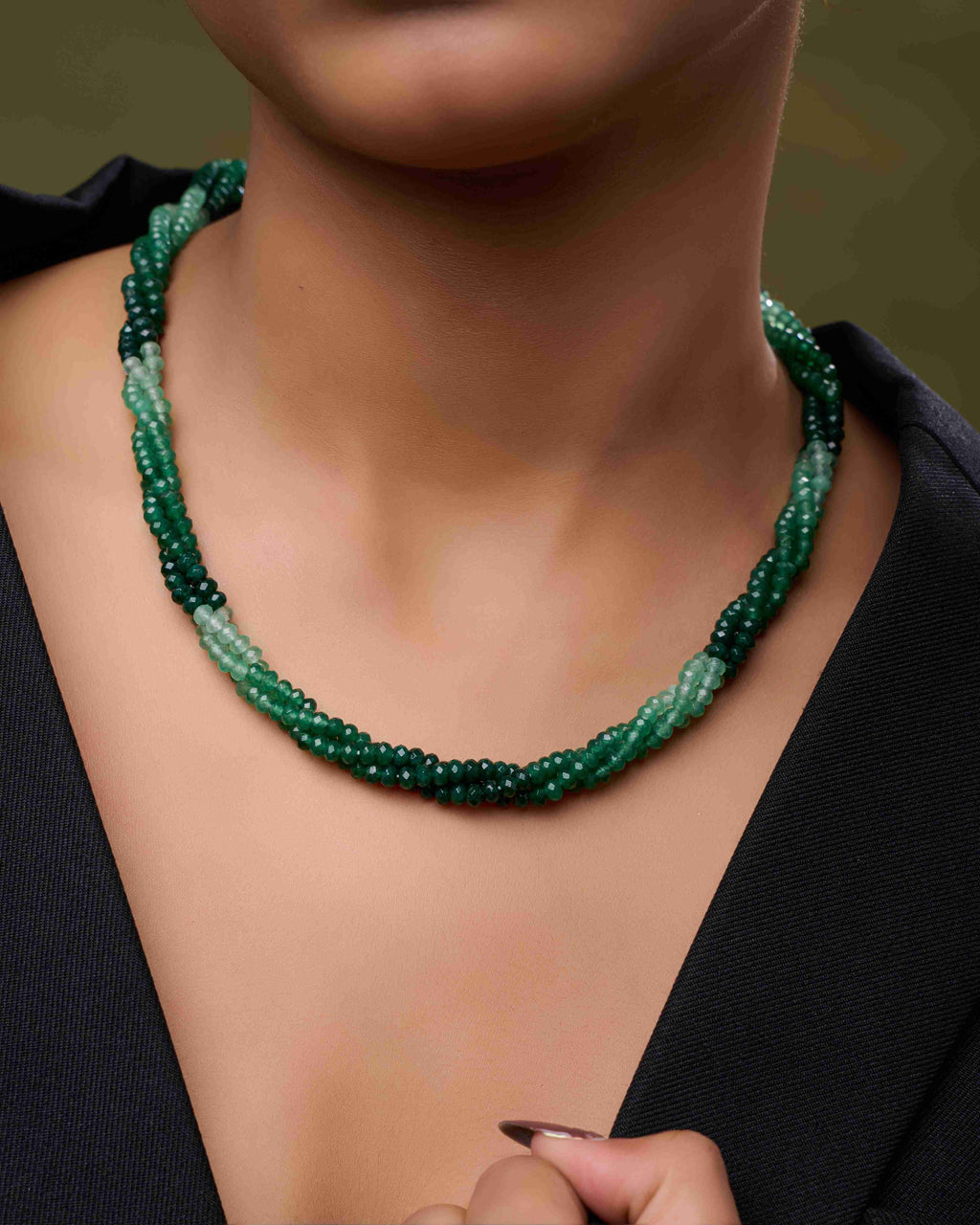 Shades of Forest Twist Necklace