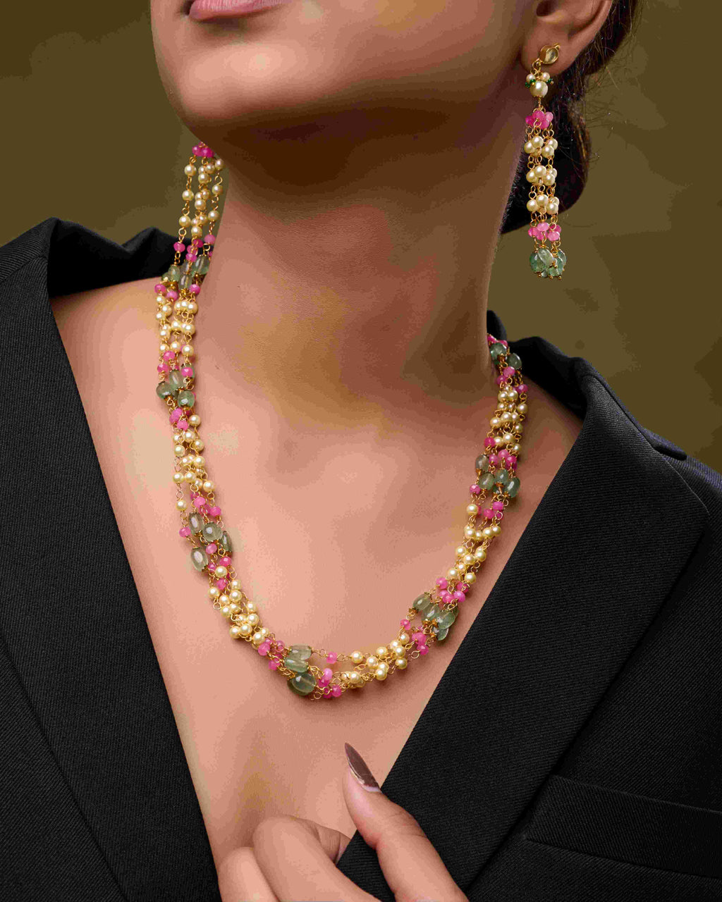 Berry & Blush Meadow Necklace