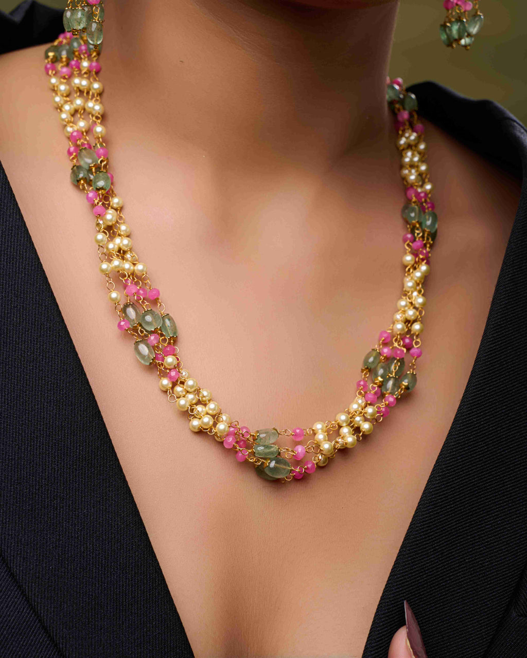 Berry & Blush Meadow Necklace