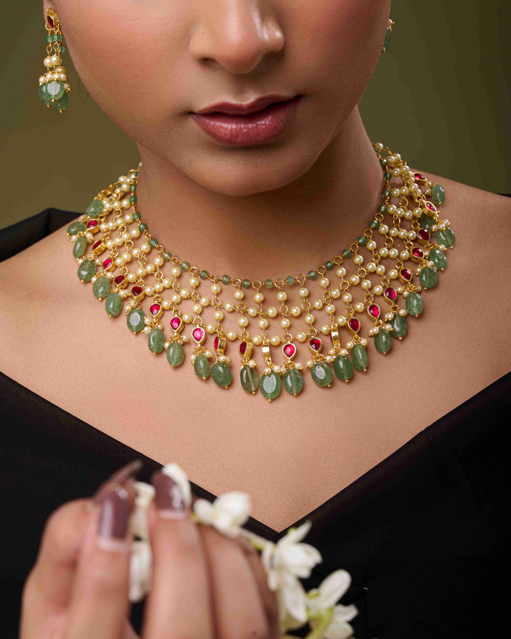 Rajwada Jali Necklace Set
