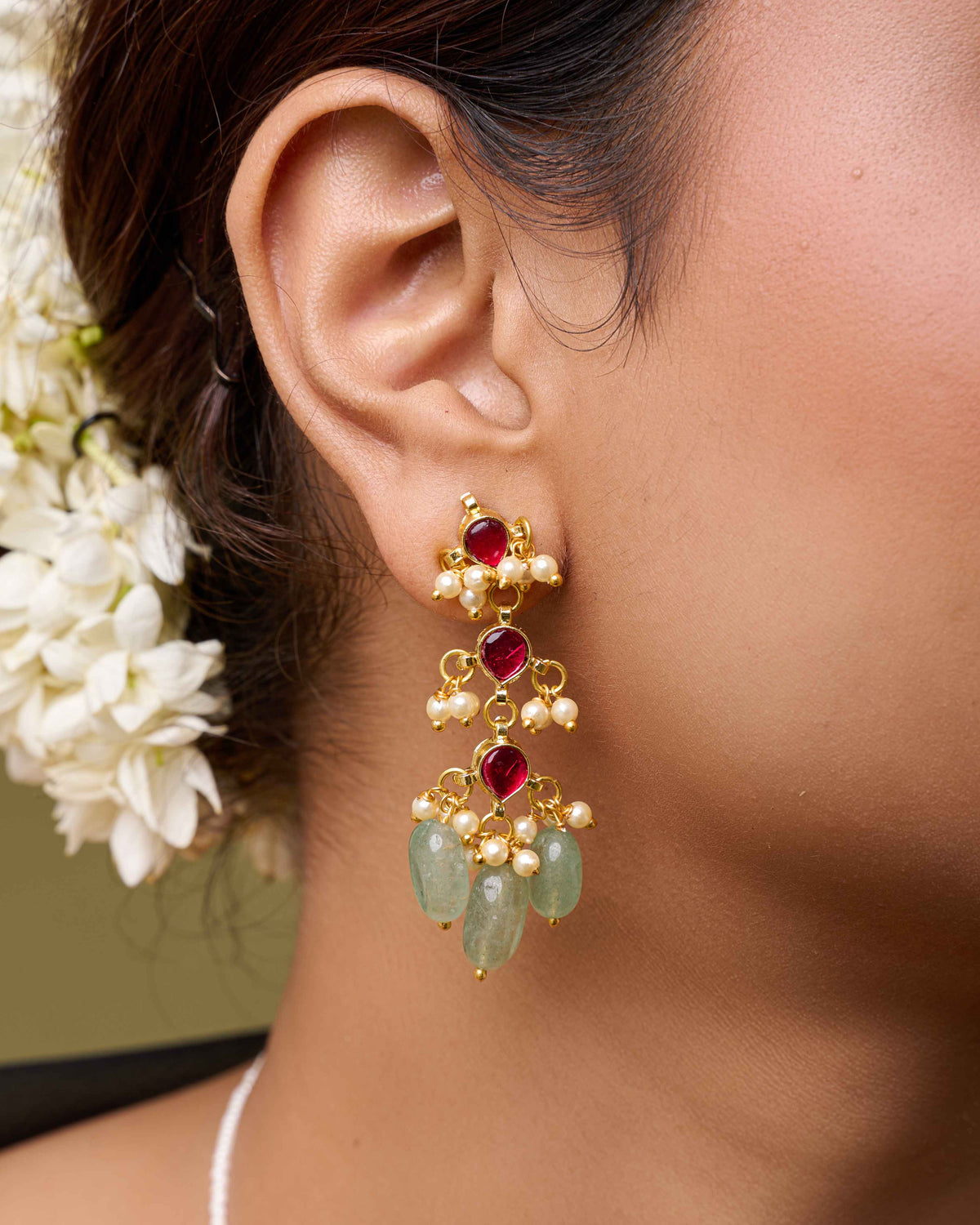Garnet Bloom Necklace