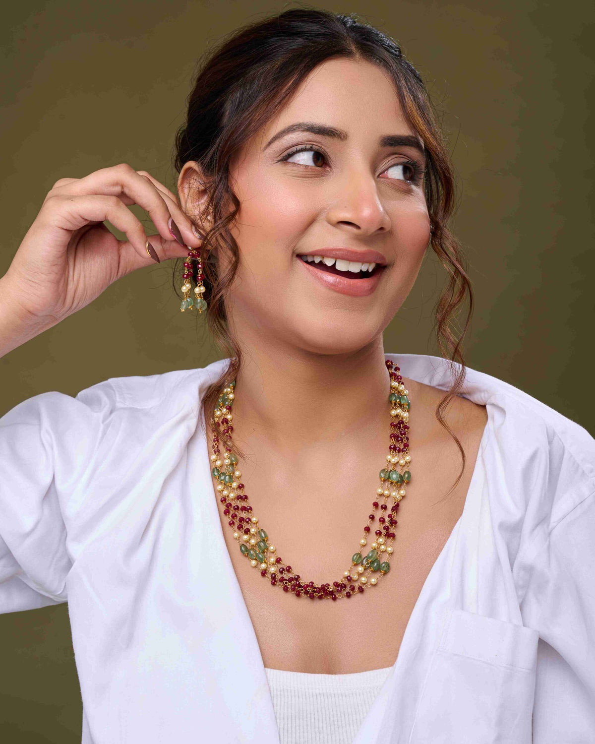 Gul-Maroon Mala