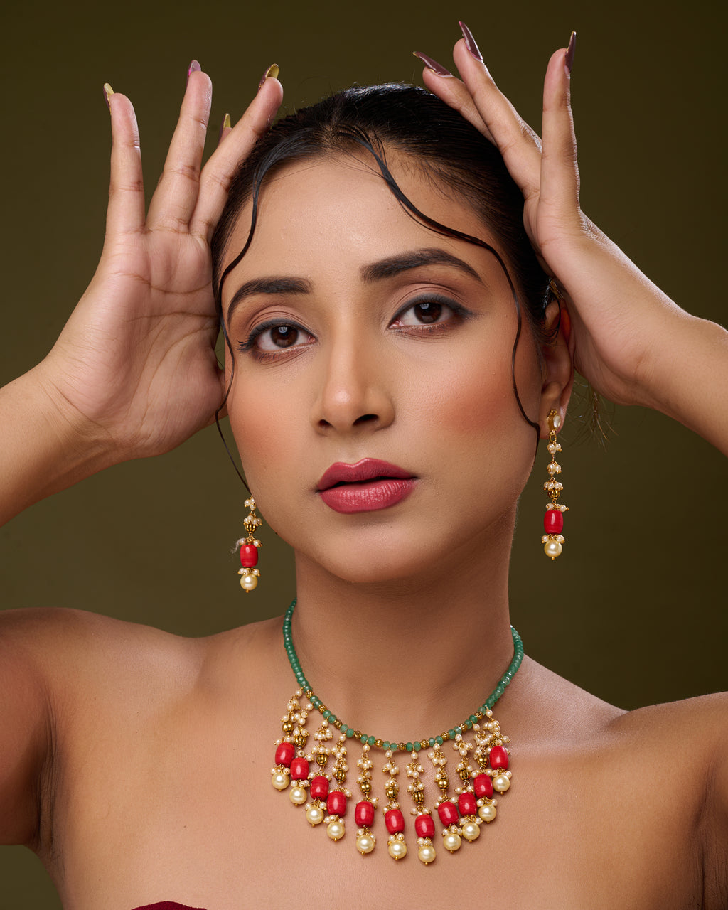 Coral Grove Necklace Set