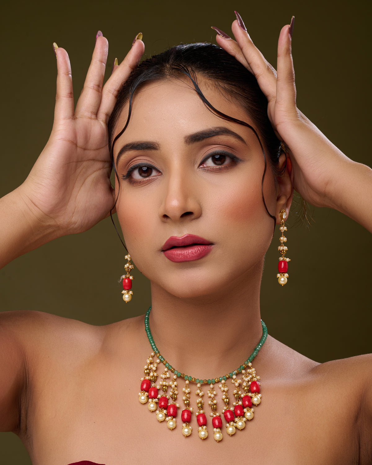Coral Grove Necklace Set