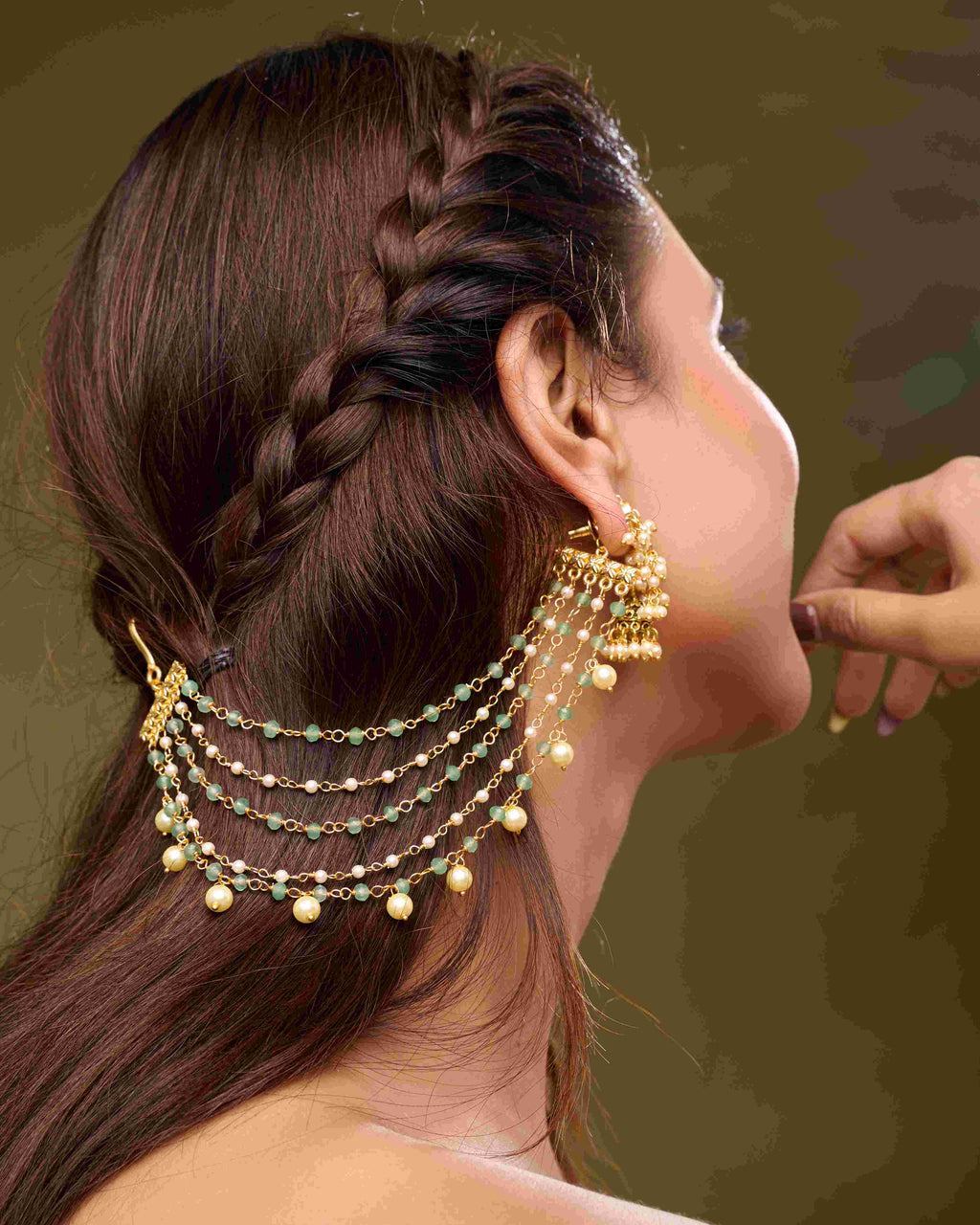 Pearls and Beads Earchain