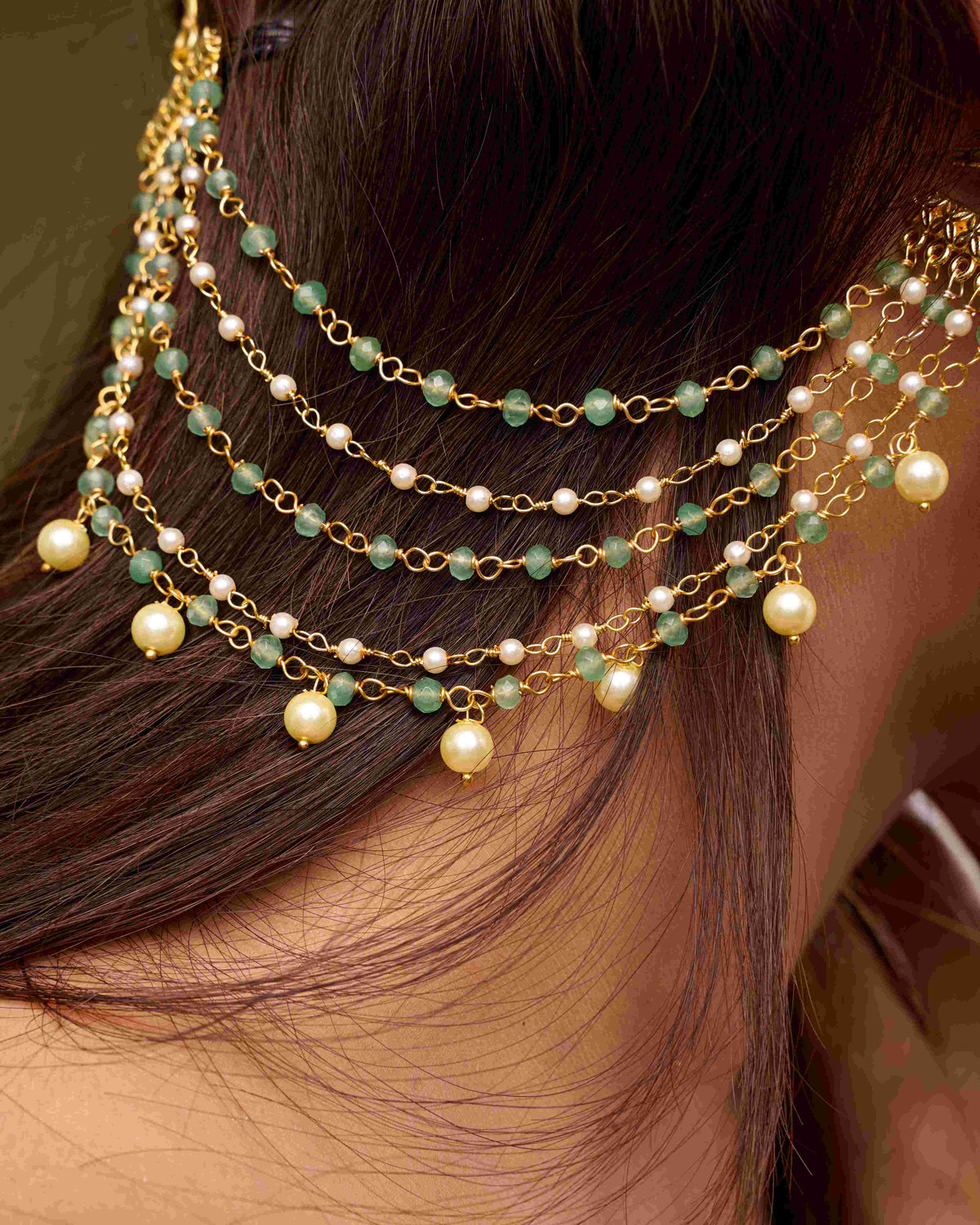 Pearls and Beads Earchain