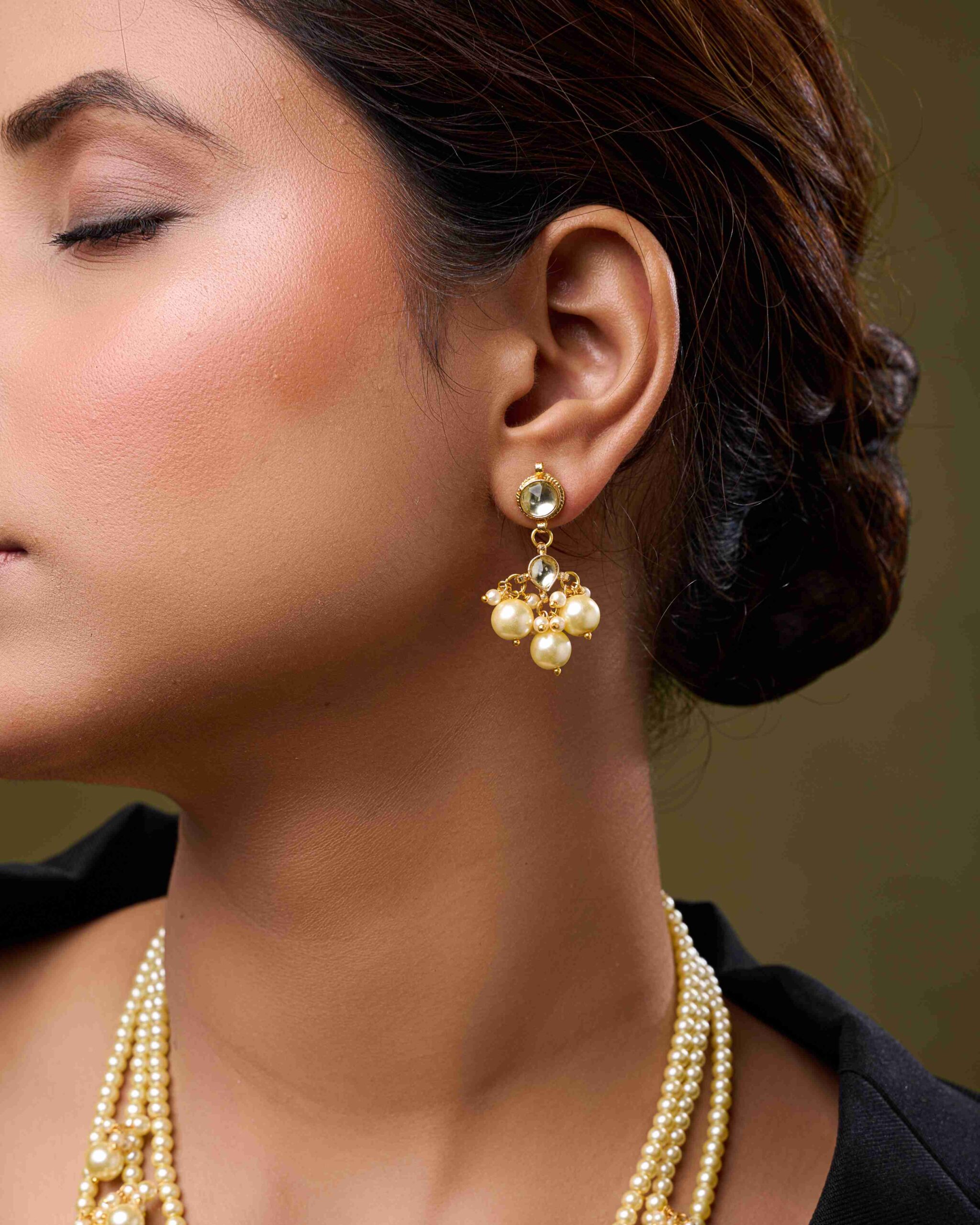 Rani Shringar mala necklace Amara Pearls Mala necklace Golden Heirloom mala necklace