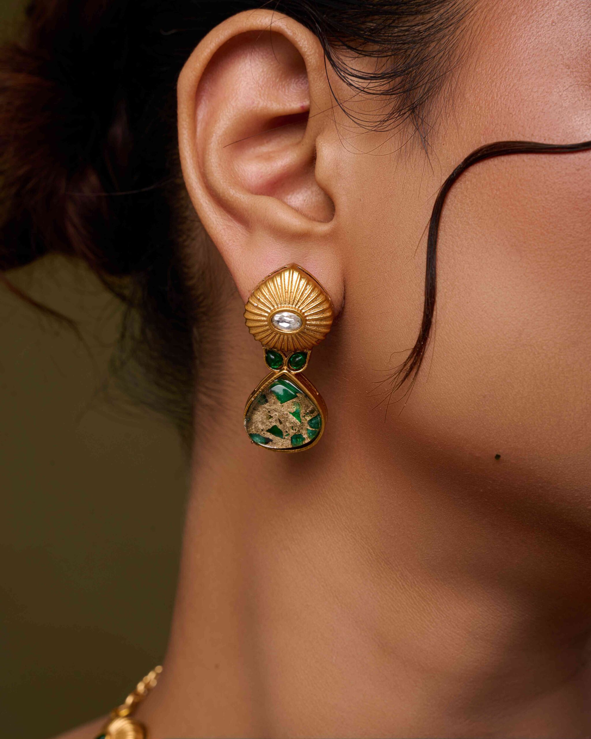 Emerald Halo Necklace